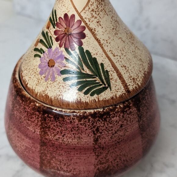 Vintage Eduardo Vega ceramic pottery lidded jar vase made in Equador - Picture 7 of 8